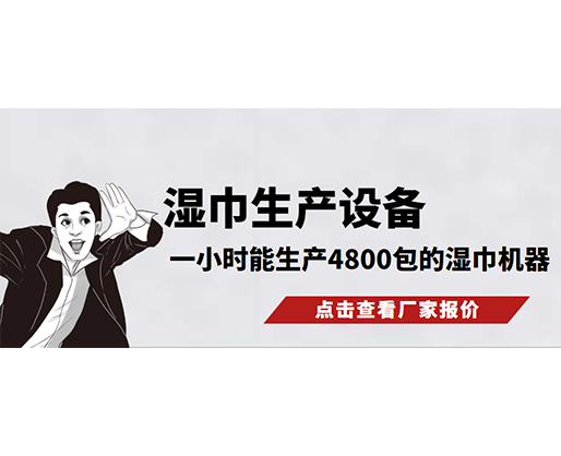 濕巾生產(chǎn)設(shè)備，一小時(shí)能生產(chǎn)4800包的濕巾機(jī)器，需要多少錢