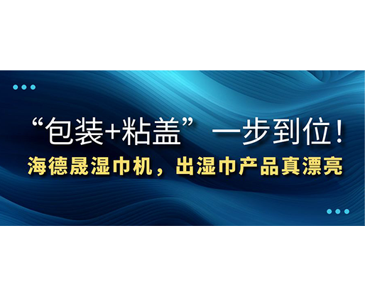 “包裝+粘蓋”一步到位！海德晟濕巾機(jī)，出濕巾產(chǎn)品真漂亮