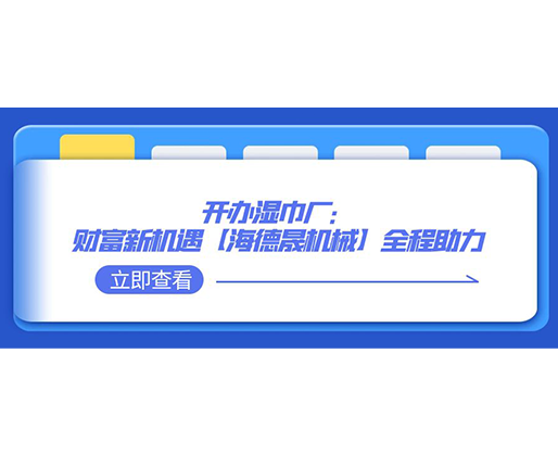 開辦濕巾廠：財富新機遇，【海德晟機械】全程助力